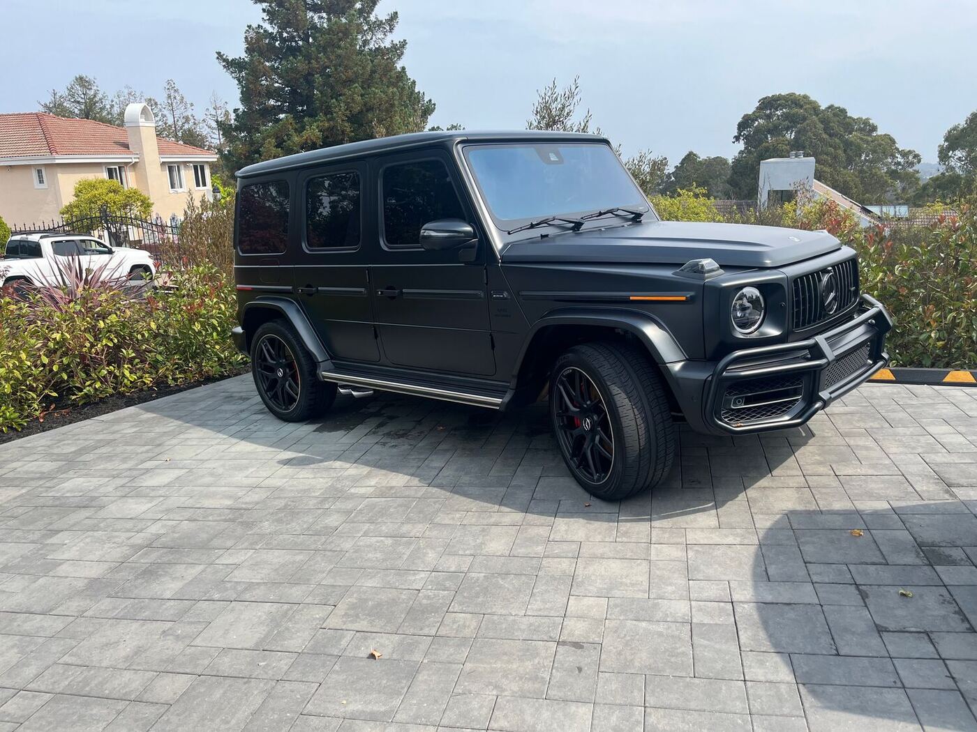 Matte black Mercedes-AMG G63 after detailing