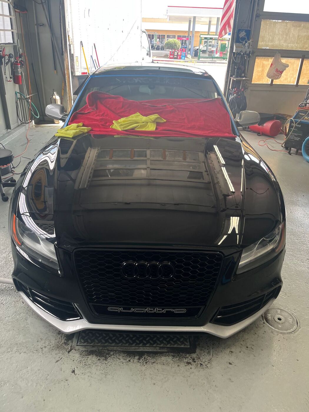 Black Audi S5 after detailing